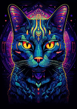 Mysterious Cat Pixel Art