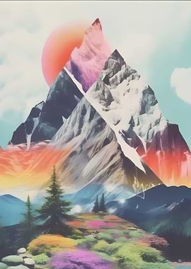 Everest retro mountain