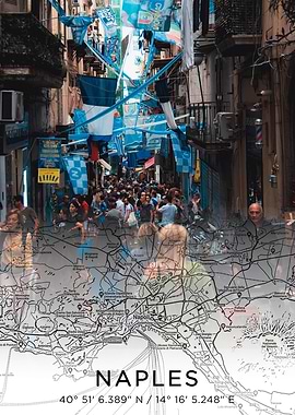 Naples City Map White