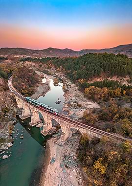 Train over the river