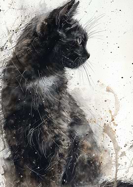 Noir Feline Elegance