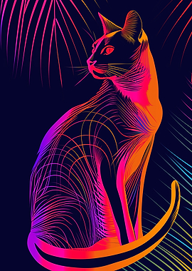 Neon Cat Radiance