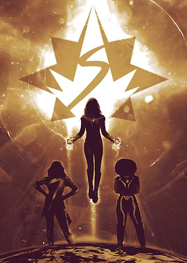 The Marvels Gold Poster