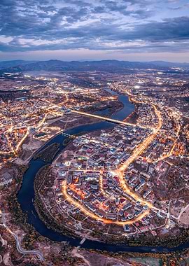 Kurdzhali during sunset
