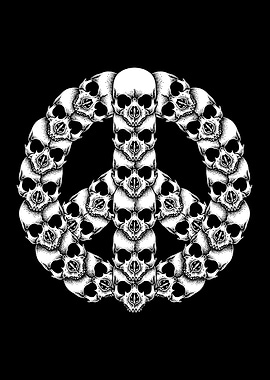 Skulls Peace Sign
