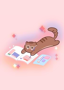 Cat Journaling on Planner