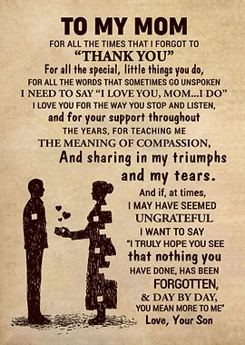 To My Mom Gift For Mom