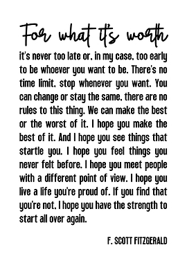 F Scott Fitzgerald Quote