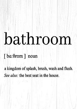 Funny Toilet Bathroom Noun