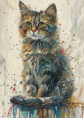 Splattered Whisker Art
