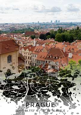 Prague City Map White
