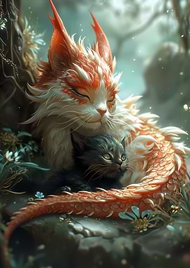 Fantasy Kitten Dragon Cat