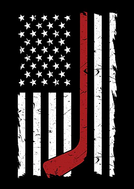 american hockey flag