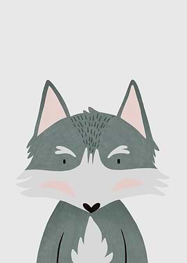 Cute Wolf Illustration