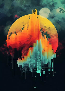 Space cityscape view