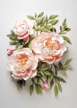 Peony flowers bouquet
