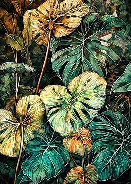 Tropical leaves