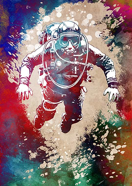Scuba diving sport art