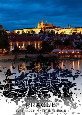 Prague City Map White