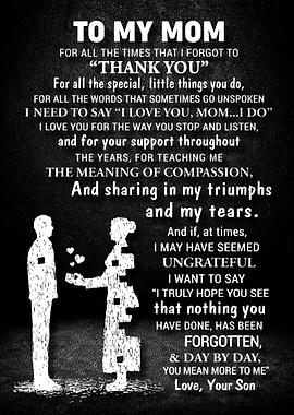 To My Mom Gift For Mom