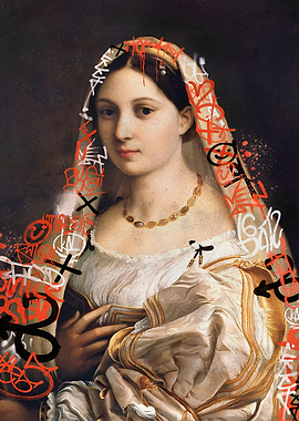 Virgin Mary Banksy Style