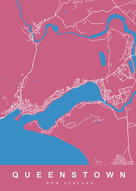 MAP QUEENSTOWN NEW ZEALAND