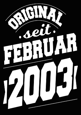 Februar 2003 21 Jahre