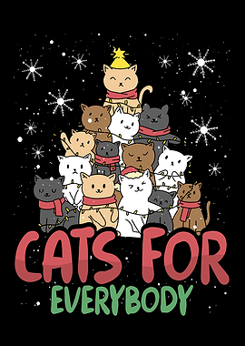 Christmas tree with cats