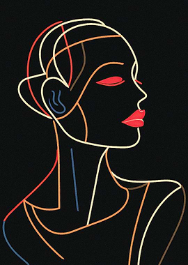 Abstract woman minimal art