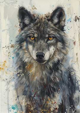 Soulful Wolf Gaze