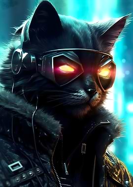 Cyberpunk Human Cat