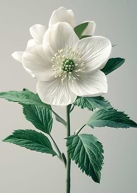 White Flowers Poster