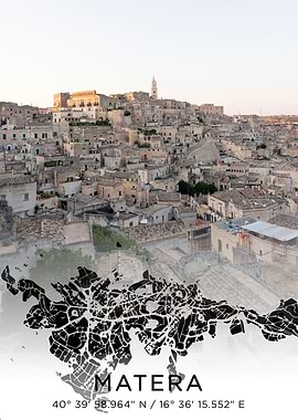 Matera City Map White