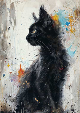 Noir Feline Elegance