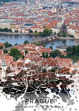 Prague City Map White