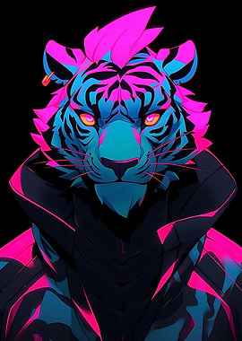 white tiger neon