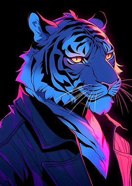 white tiger neon