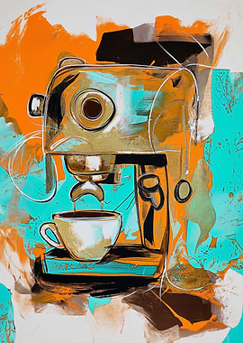 Abstract Coffee Poster