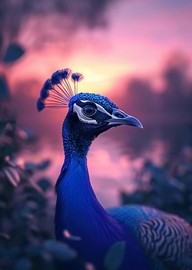 Peacock Aesthetic Sunset