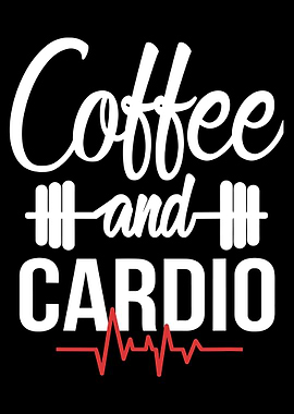 Coffee and Cardio Gym Art