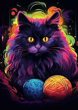 Neon cat