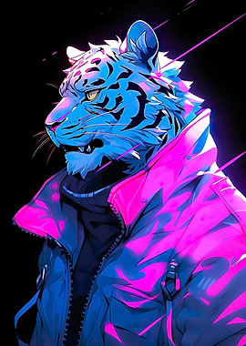 white tiger neon