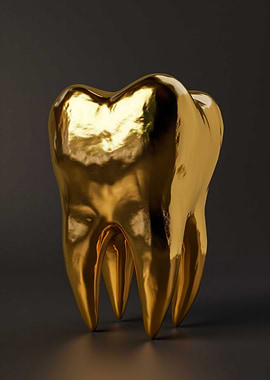 Tooth Dark Gold