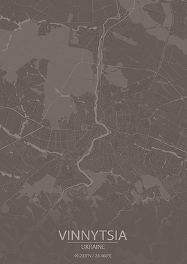 Vinnytsia Ukraine BrownMap