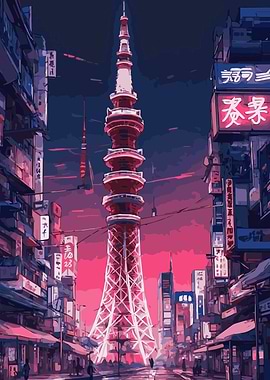 Neon Japan Tokyo Tower 7