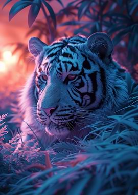 Tiger Aesthetic Sunset