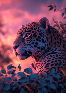 Leopard Aesthetic Sunset