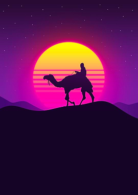 Silhouette of Desert