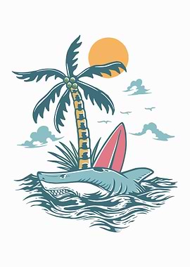 Wild Shark Surfing Island