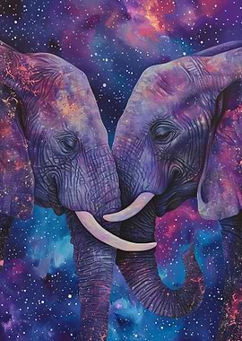 Two Elephants In Love